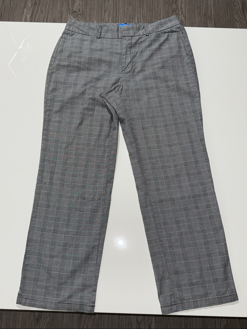 Dockers Pants Women's Size 12 Gray Plaid Capris Casual Mid Rise Pockets